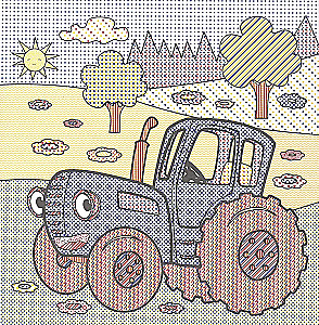Mein erstes Wasser-Malbuch. Blauer Traktor