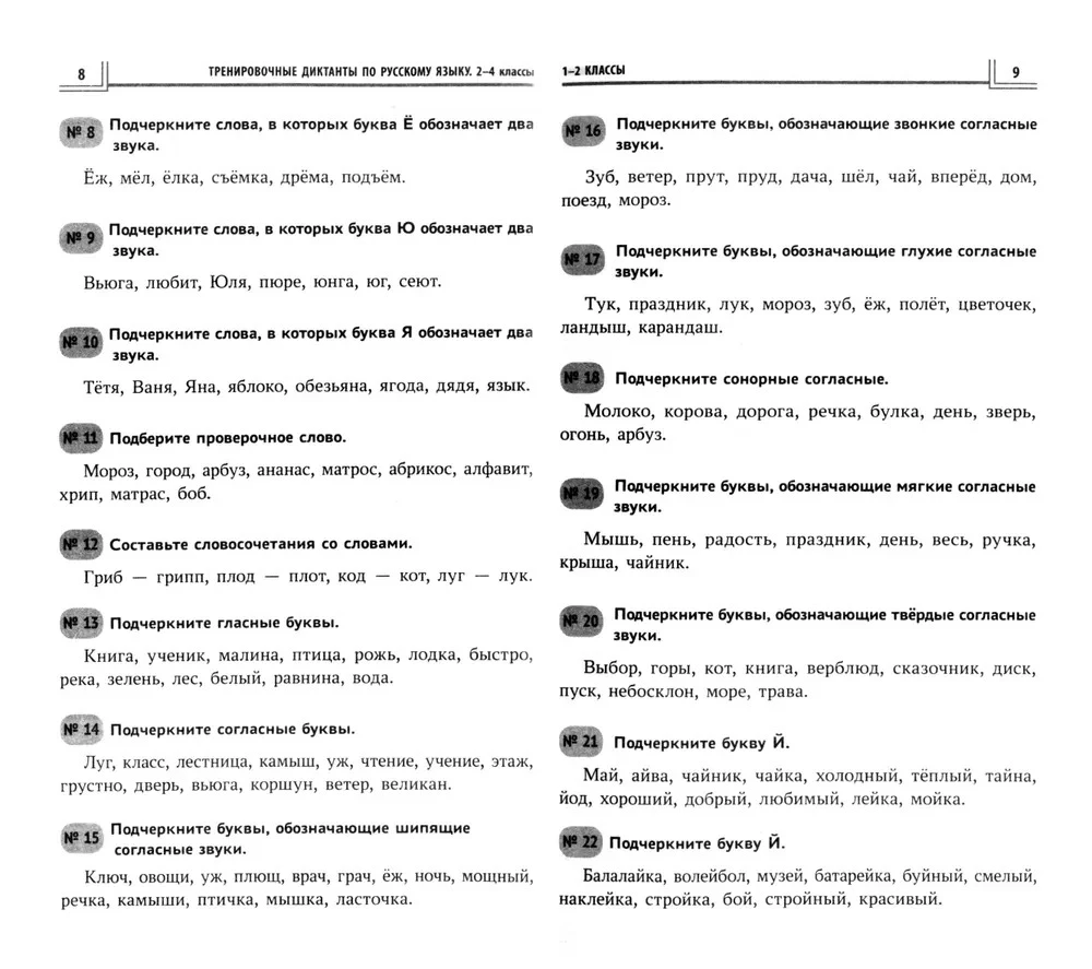 Übungsdiktate für die russische Sprache: Klassen 1-4