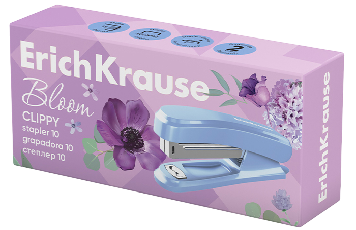 Heftgerät - Clippy Pastel Bloom, bis zu 15 Blätter (Assortiment)