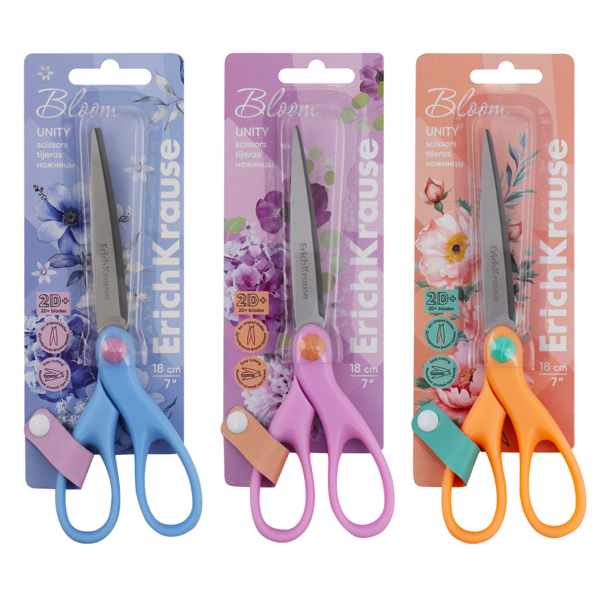 Šķēres - Unity Pastel Bloom, 18cm (asorti)