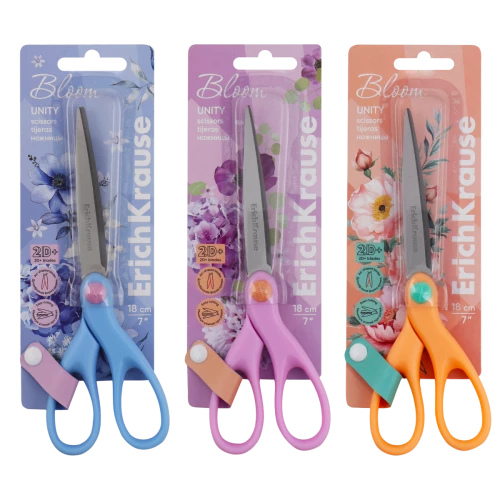 Ножницы - Unity Pastel Bloom, 18см (ассорти)