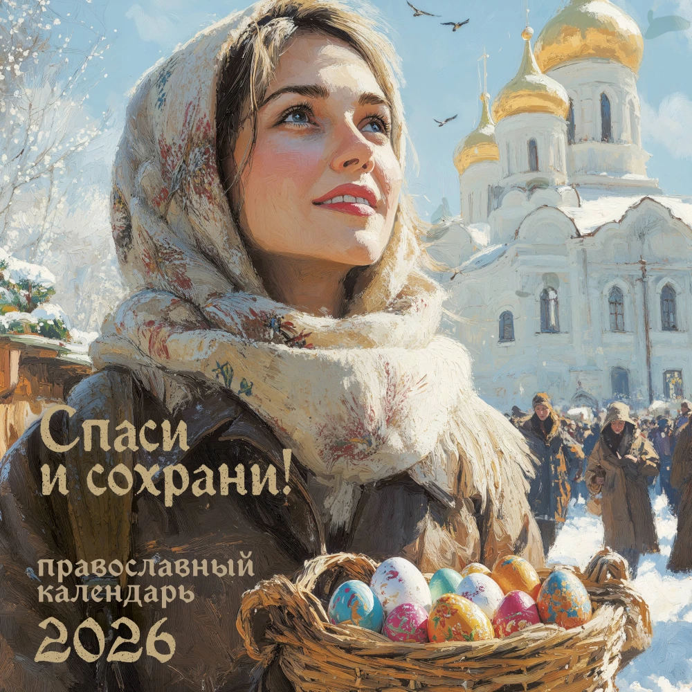 Save and Preserve. Orthodox calendar with rare prayers. Wall calendar for 2026
