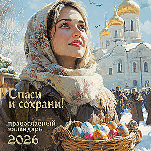 Save and Preserve. Orthodox calendar with rare prayers. Wall calendar for 2026