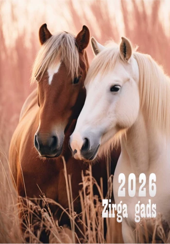 Настенный календарь на 2026 год - Год Лошади