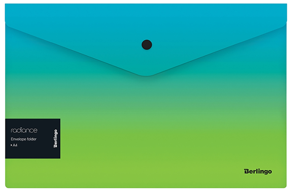 A4 formāta mapīte ar pogu - Radiance (zilā/zaļā)