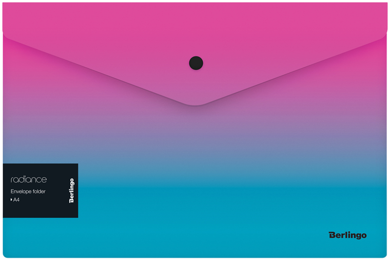 A4 formāta mapīte ar pogu - Radiance (rozā/zilā)