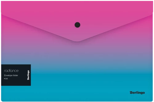 Ordnerumschlag A4 mit Druckknopf - Radiance (rosa/blau)