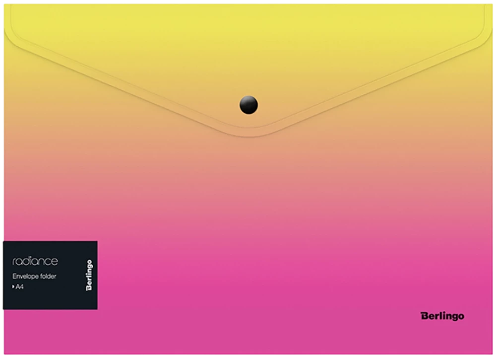 Ordner-Umschlag A4 mit Druckknopf - Radiance (gelb/rosa)