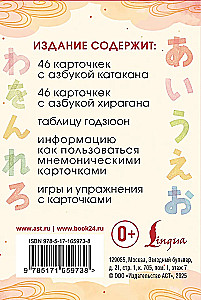 Katakana un hiragana. Kartītes japāņu alfabēta apguvei