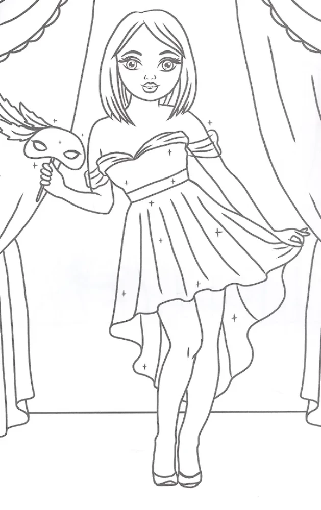 Für Mädchen. Malbuch. 100 Bilder