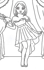 Für Mädchen. Malbuch. 100 Bilder