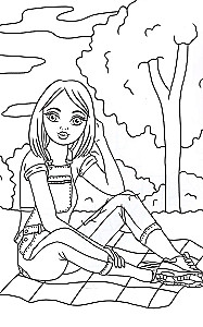 Für Mädchen. Malbuch. 100 Bilder