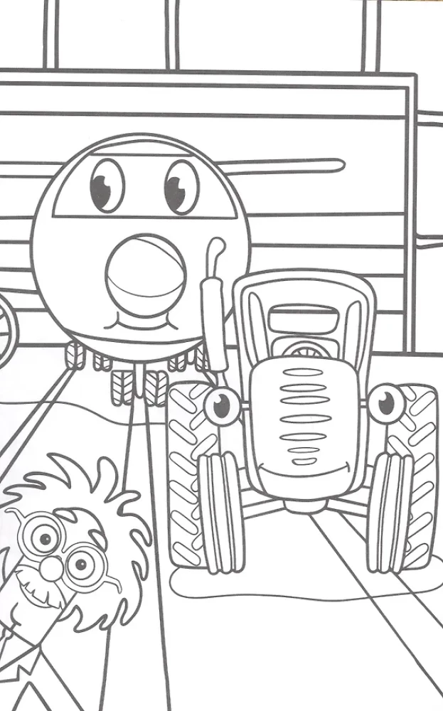 Blauer Traktor. Malbuch. 100 Bilder