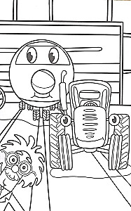 Blauer Traktor. Malbuch. 100 Bilder