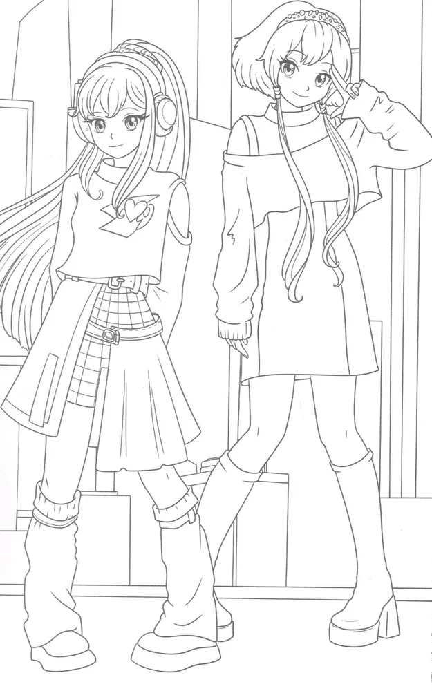 Malbuch - 100 Bilder. Anime