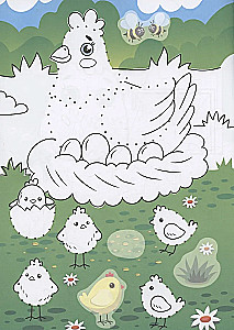 Malbuch. Von Punkt zu Punkt mit Aufklebern. Tiere