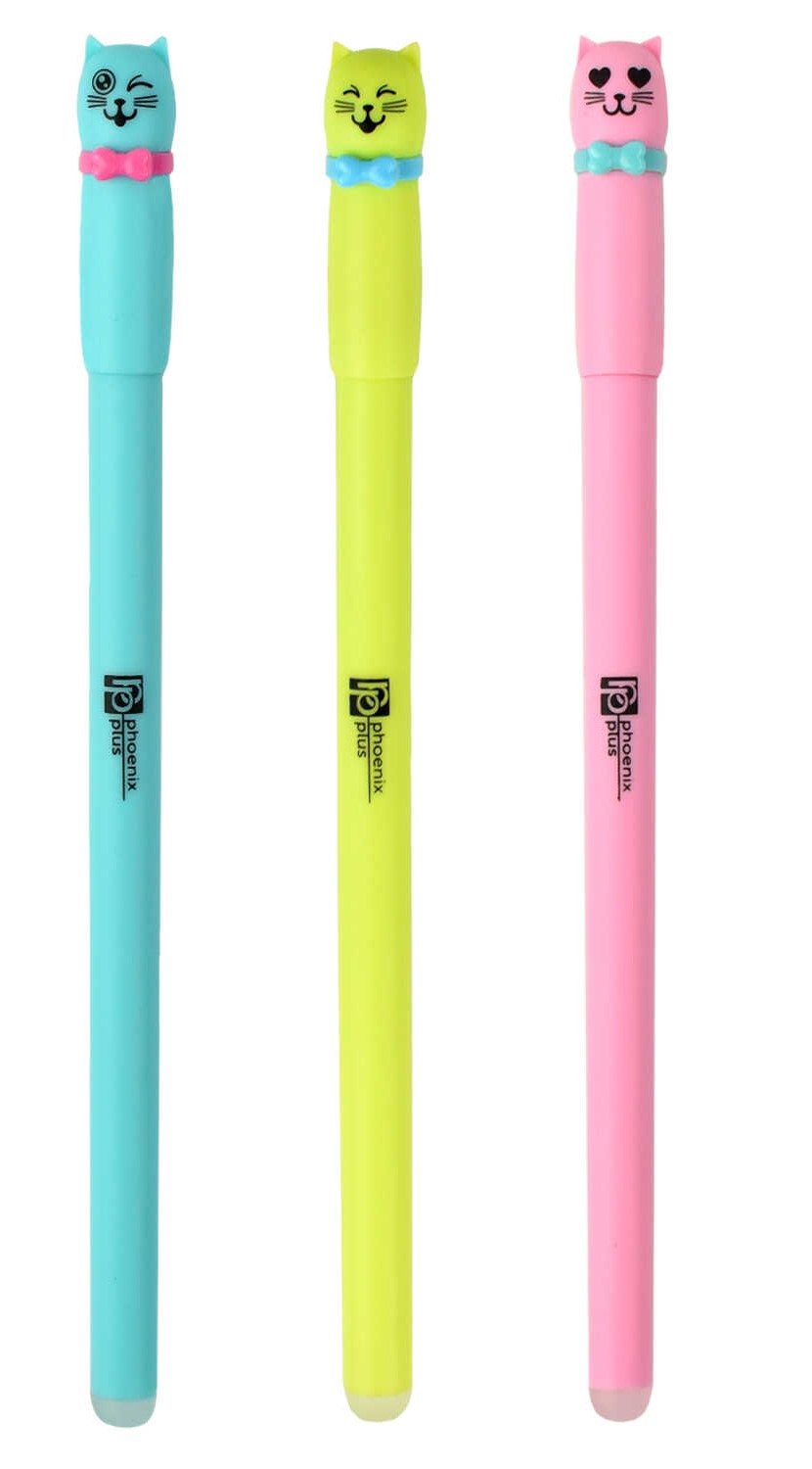 Ручка гелевая - Милые коты, синяя, в ассортименте