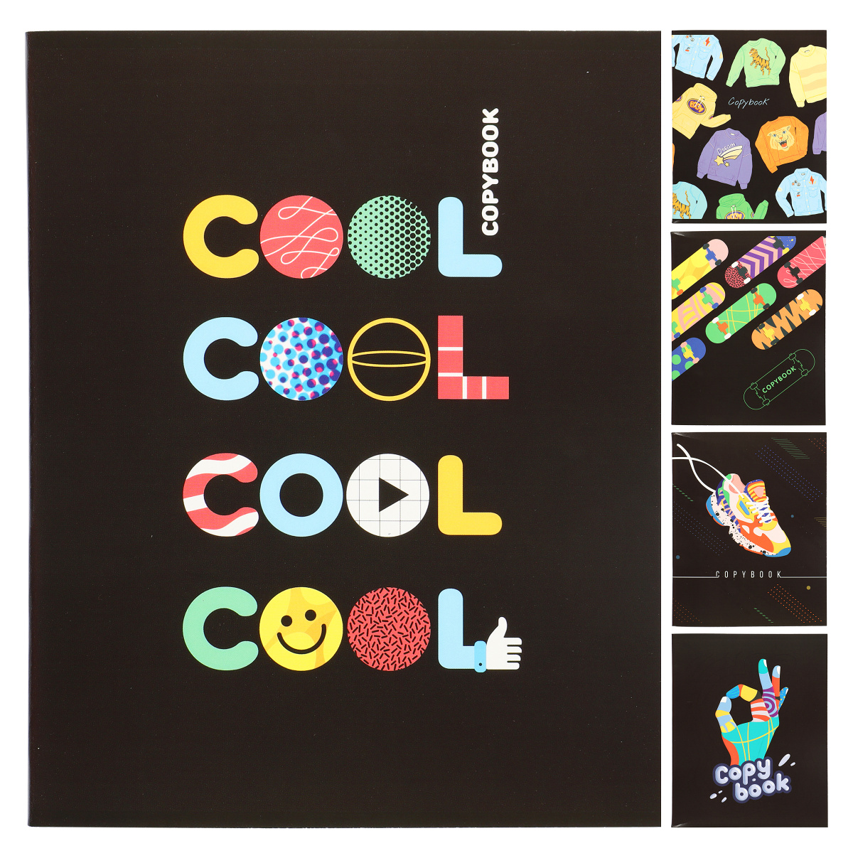 Тетрадь - Всё круто, А5, 96 листов, клетка, в ассортименте