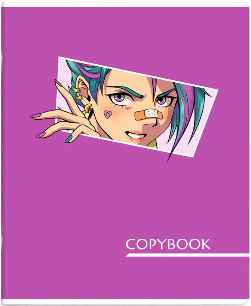 Notizbuch - Anime-Helden, A5, 48 Blätter, kariert, im Sortiment