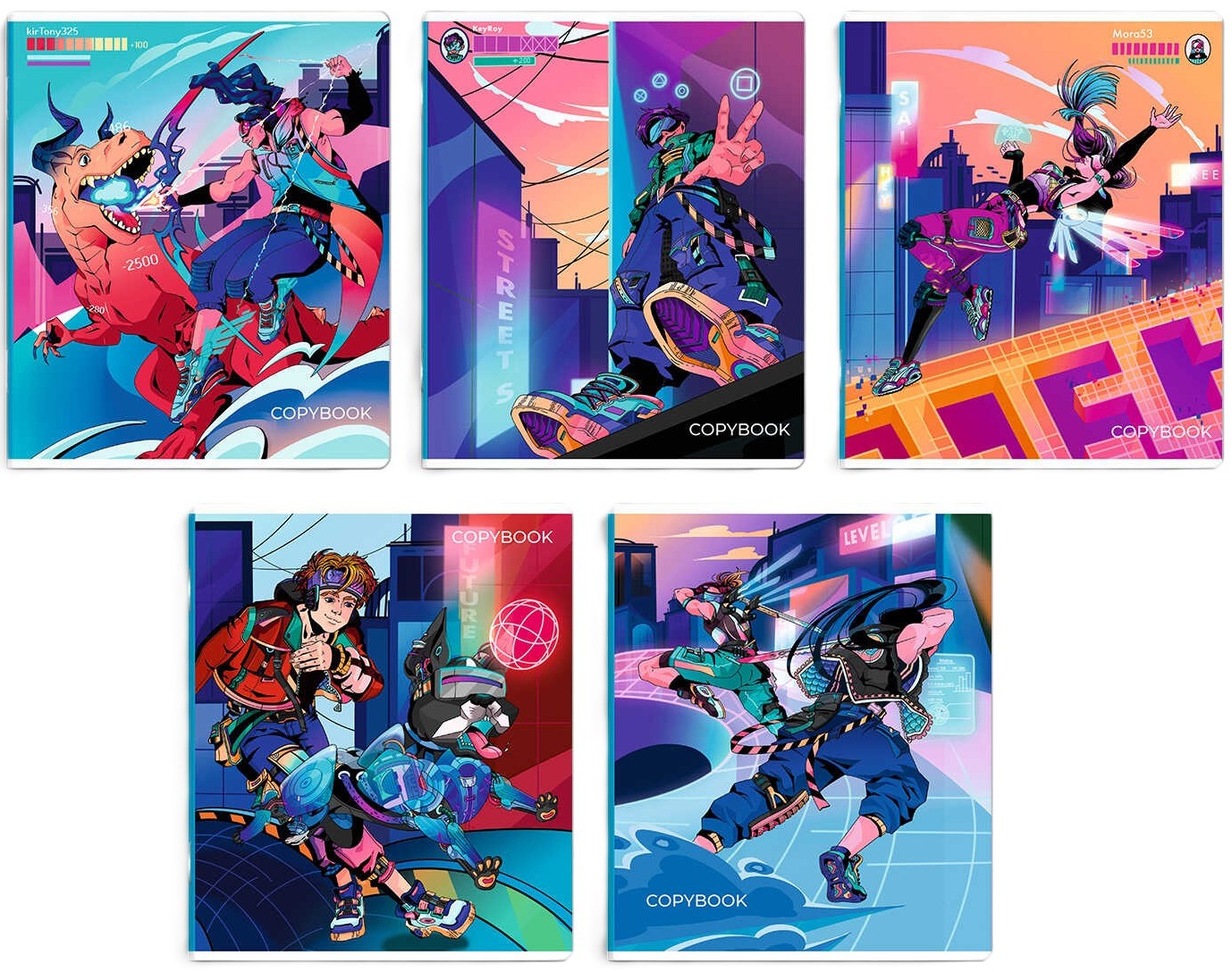 Notatnik - A5, Gra komputerowa, 48 kartek, kratka, w asortymencie