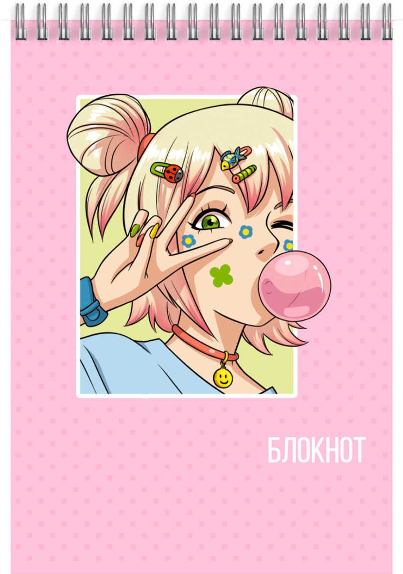 Notepad - Manga, A6, 120 sheets, grid