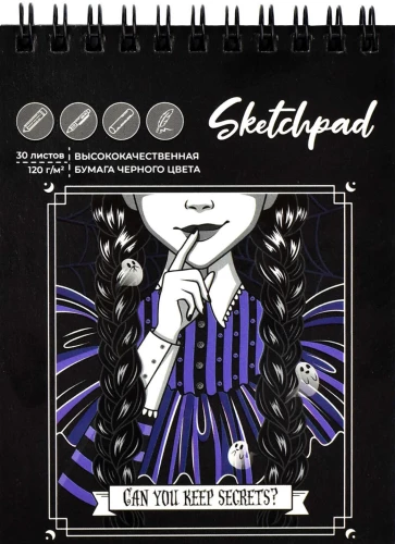 Skečų bloknotas - Miela gotika, A6, 30 lapų