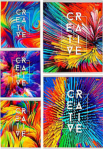 Checked Notebook. 48 Sheets. Creative Abstraction