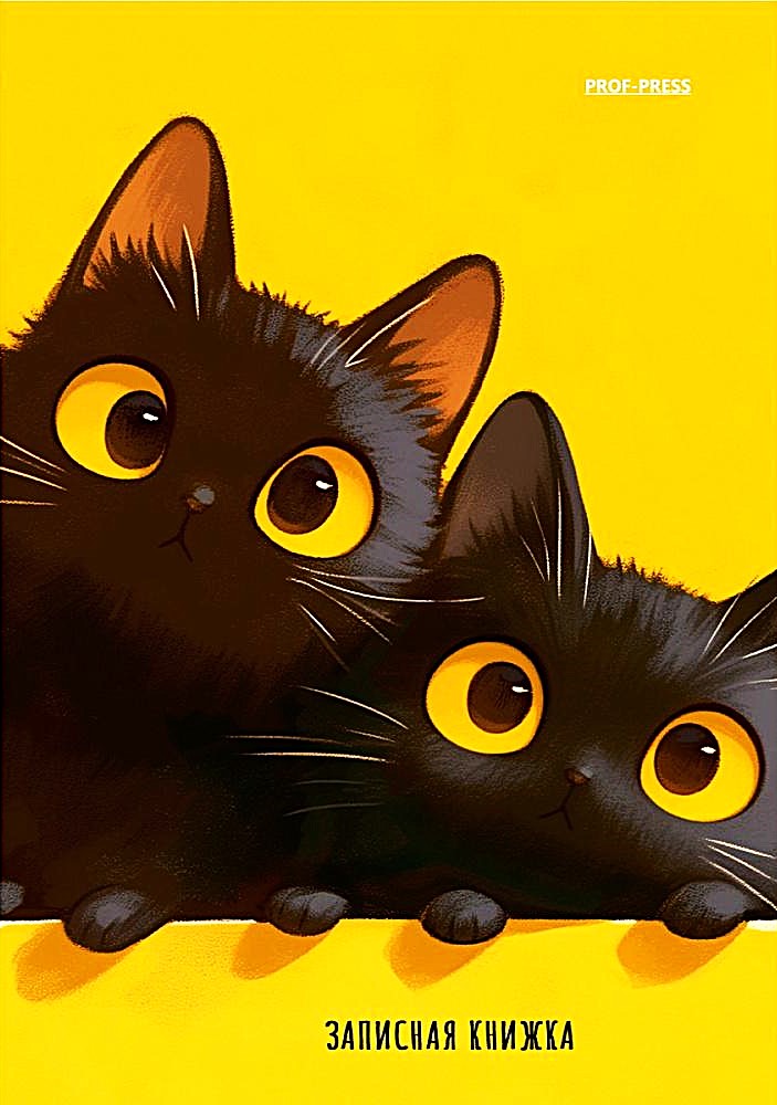 Notebook - Two Black Kittens, A6