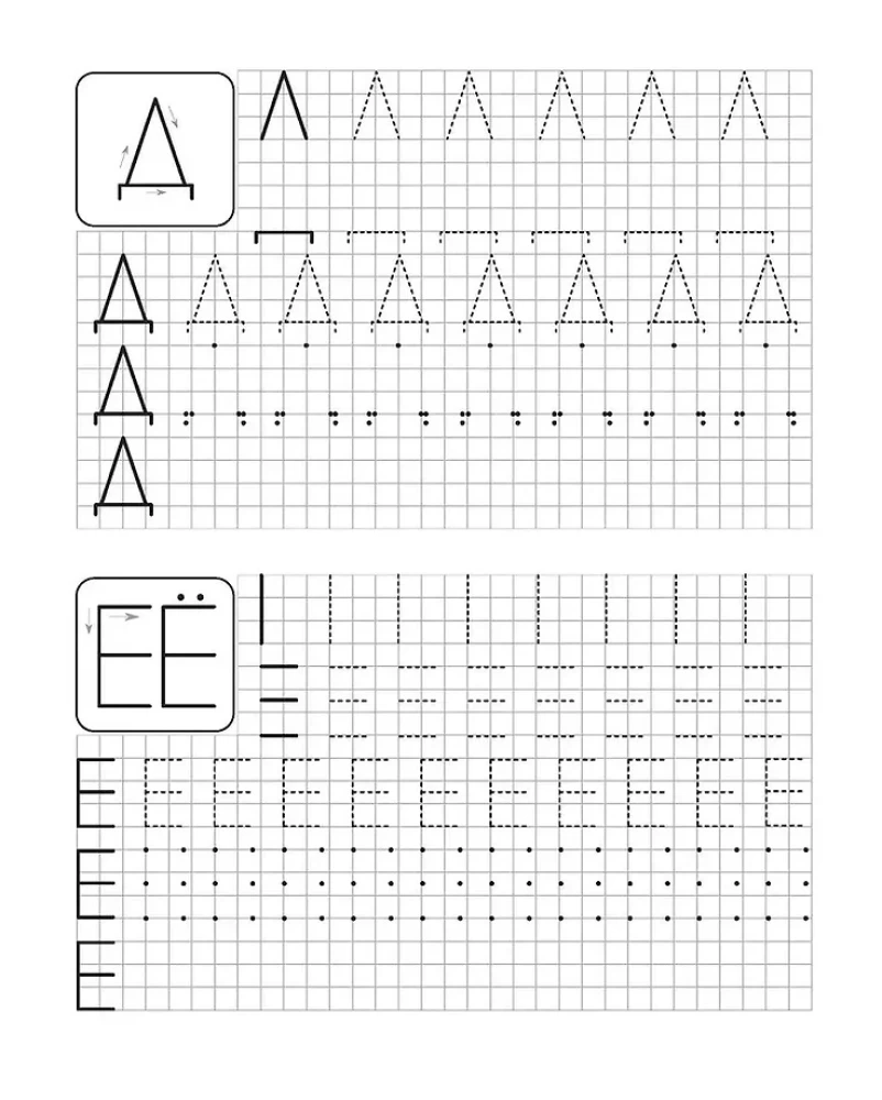 Copybooks. Workbook. Print Letters