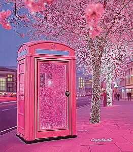 Notizbuch im Karomuster. Stadt in rosa Farbe