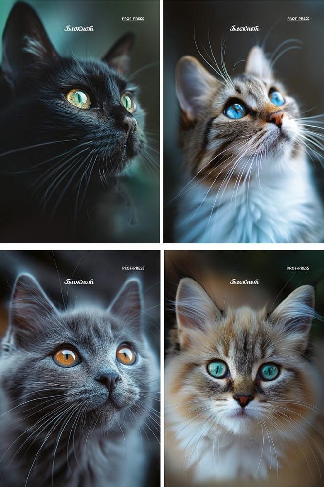 A6 Notepad. Portrait Photos of Cats