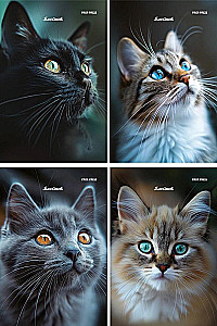 A6 Notepad. Portrait Photos of Cats