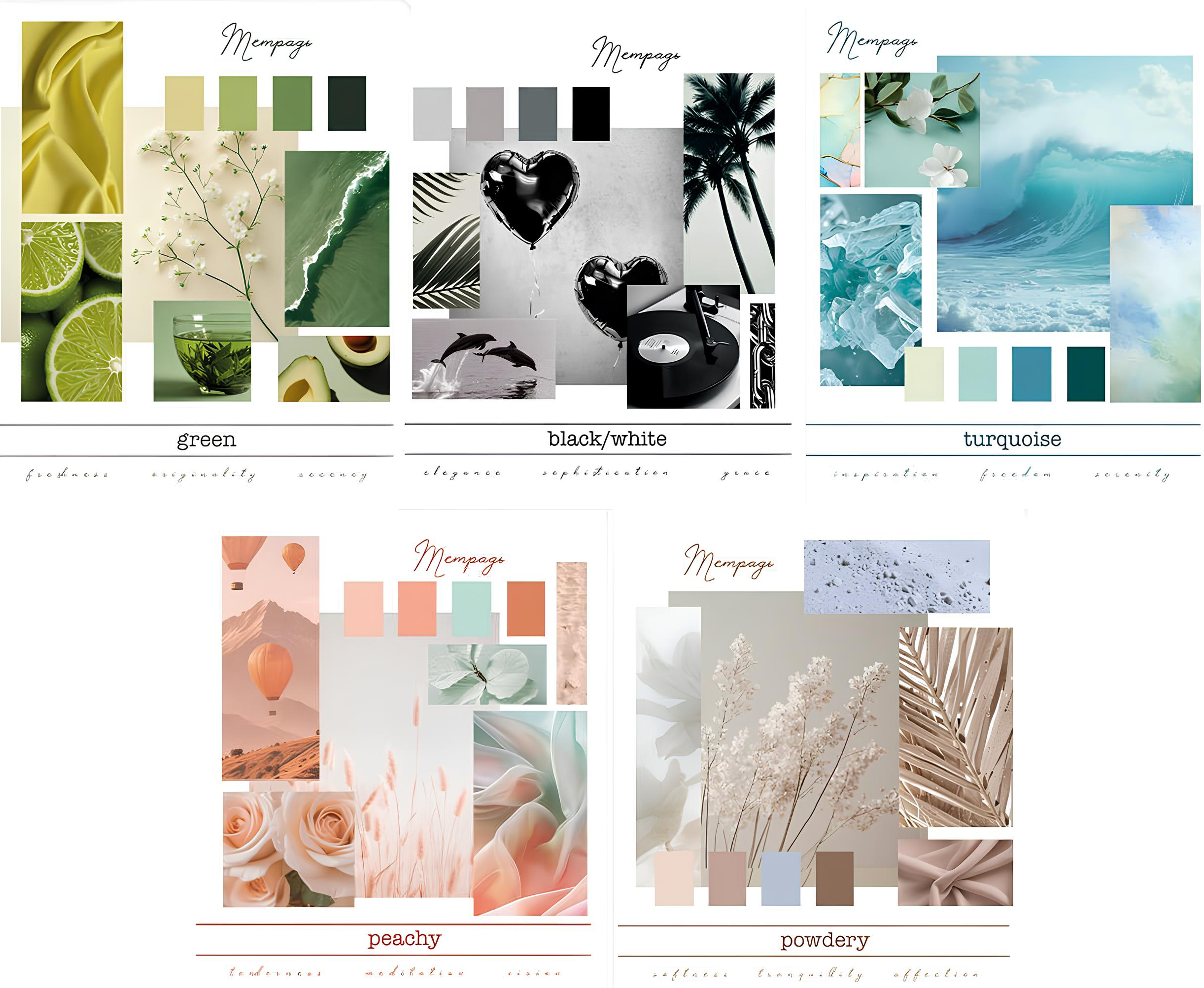 Notatnik - Kolaż, A5, 96 stron, kratka, w asortymencie