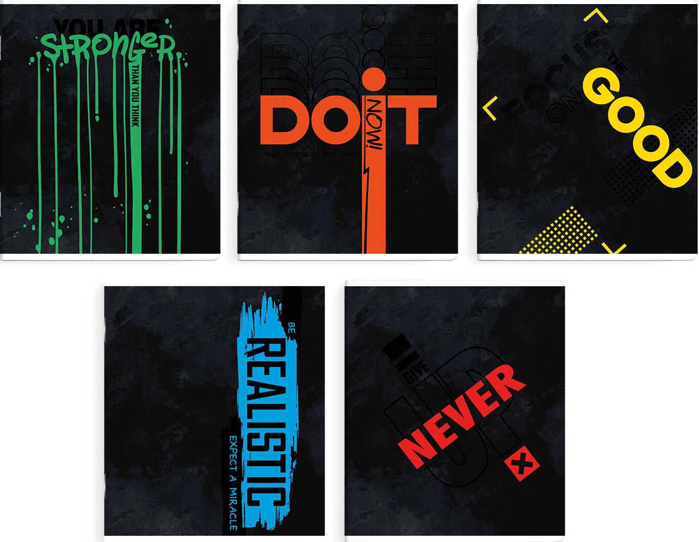 Notatnik - Jaskrawe słowa, A5, 48 stron, kratka, w asortymencie