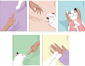 Notebook - Hands and Paws, A5, 48 sheets, graph paper, assorted