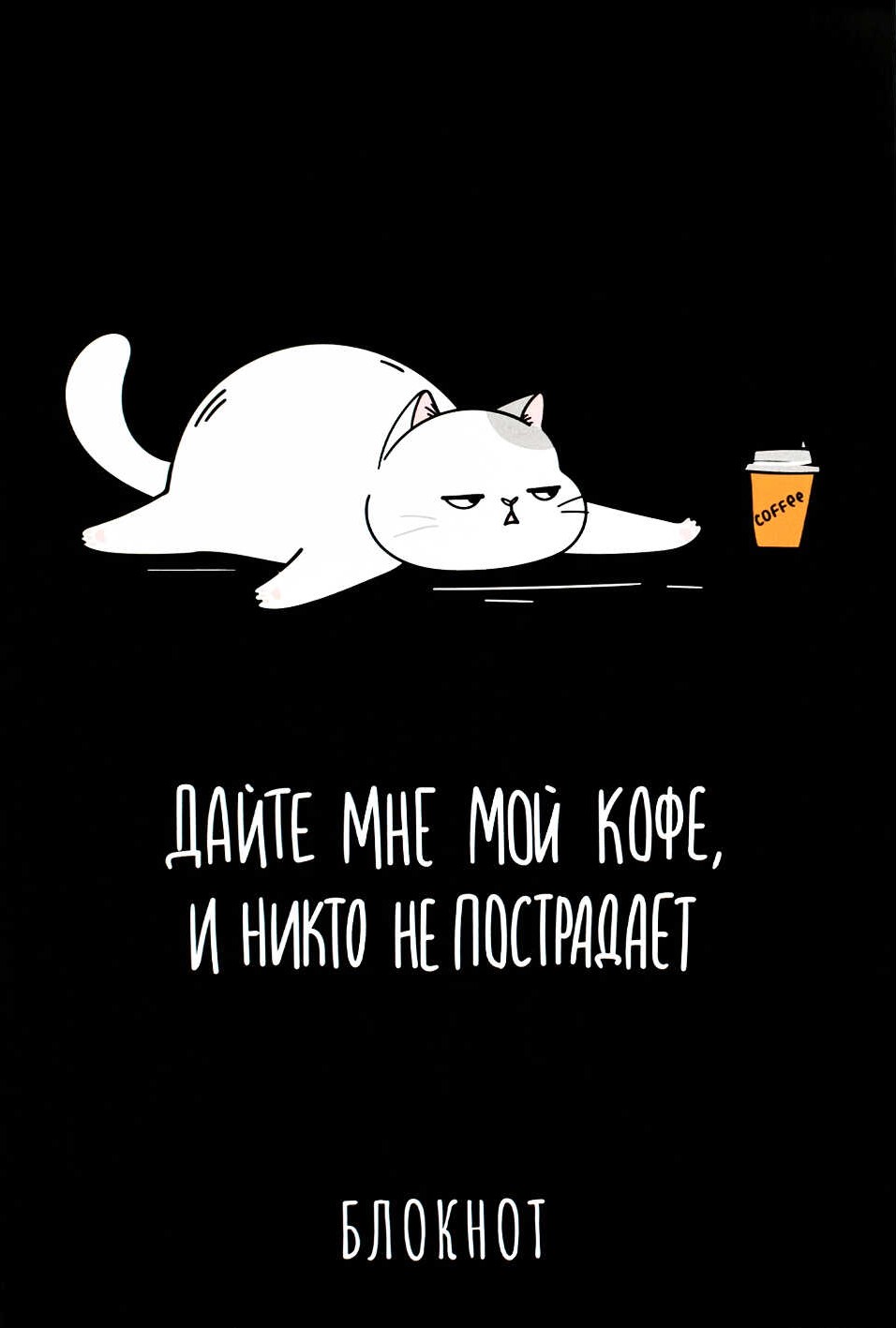 Notebook - Phrases with Character. Cat, A5, 40 sheets, grid