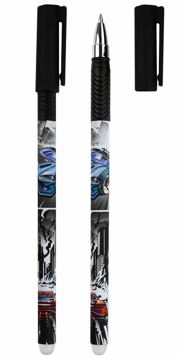 Ручка гелевая - Гонки, синяя