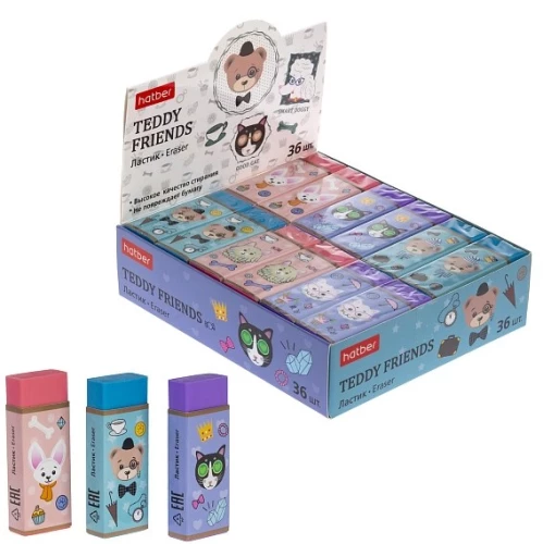 Eraser - Teddy Friends, assorted
