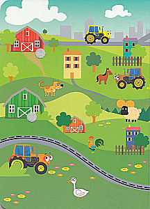 Klettkarten. Der blaue Traktor und Freunde