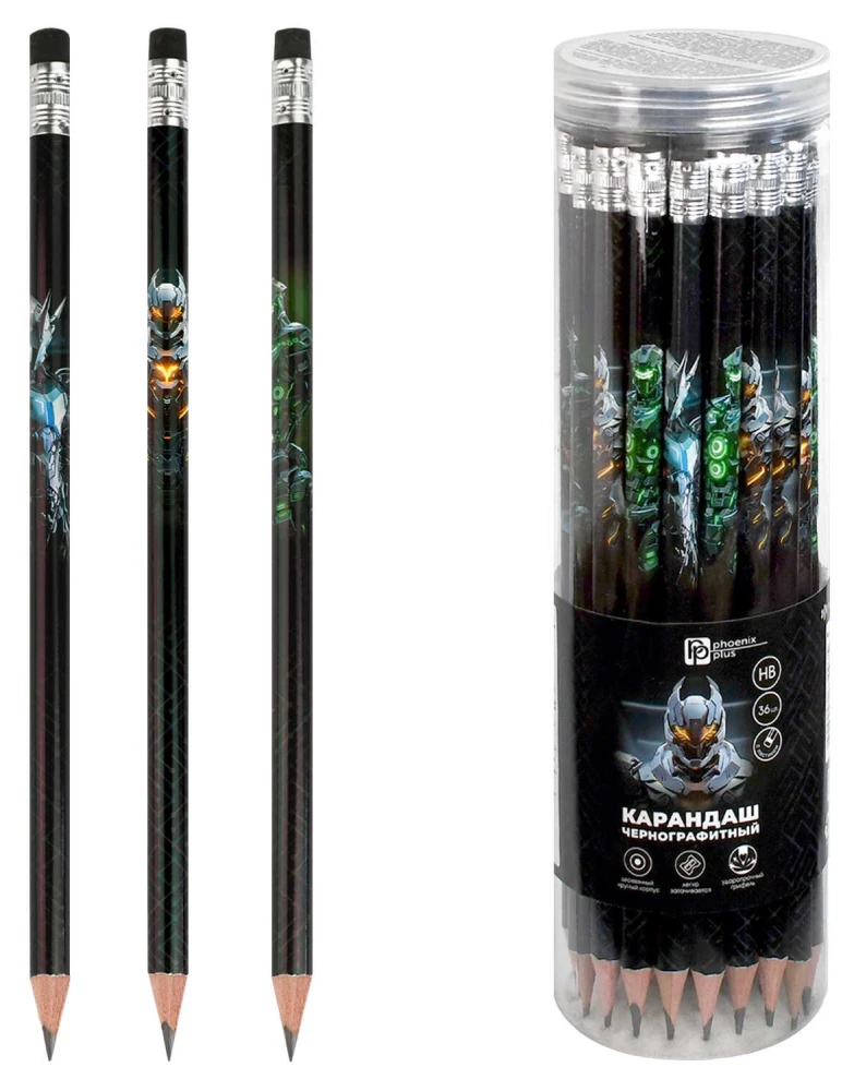 Graphite Pencil - Robots, Assorted