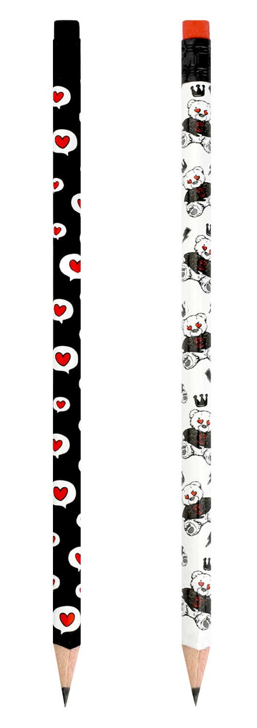 Melnbalta zīmuļa - Lācītis, dažādās krāsās