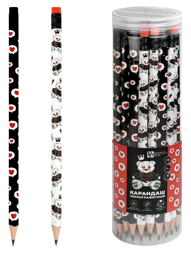 Graphite Pencil - Plush Bear, assorted