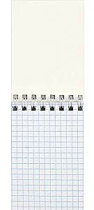 Notepad - Brunette with Cat, A7, 40 sheets, grid