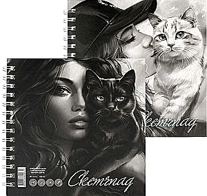 Flip Sketchpad - Girl with Cat, 80 Sheets