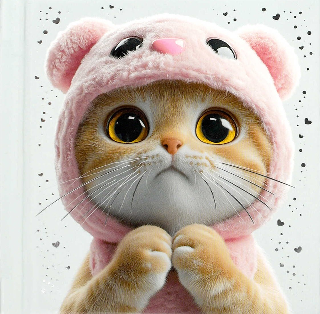 Notebook - Cat in a Hood, 48 sheets, grid