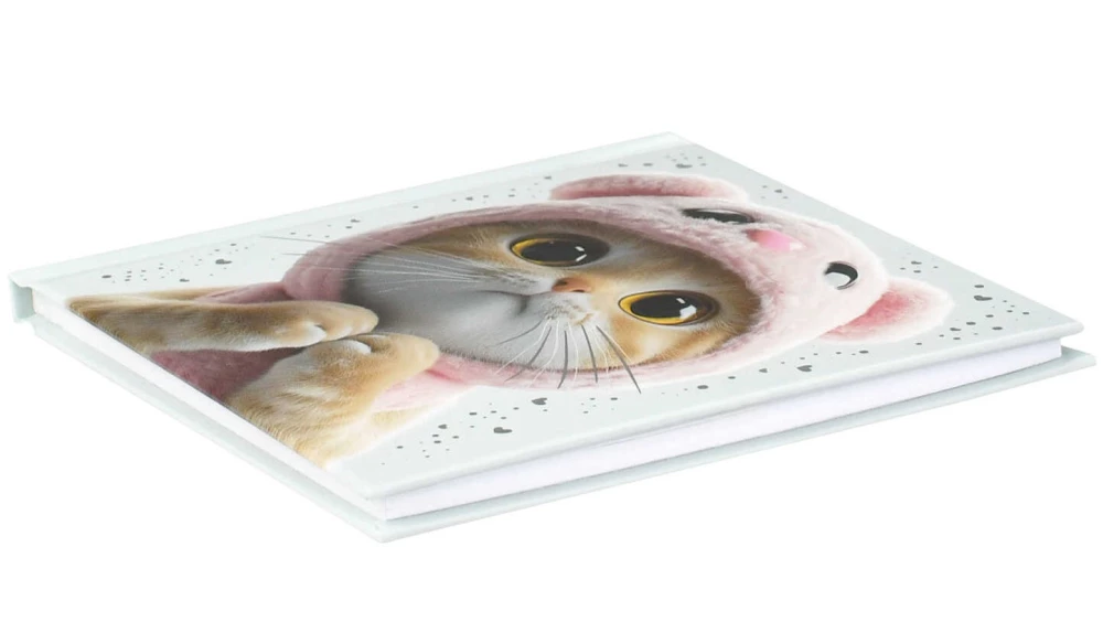 Notebook - Cat in a Hood, 48 sheets, grid