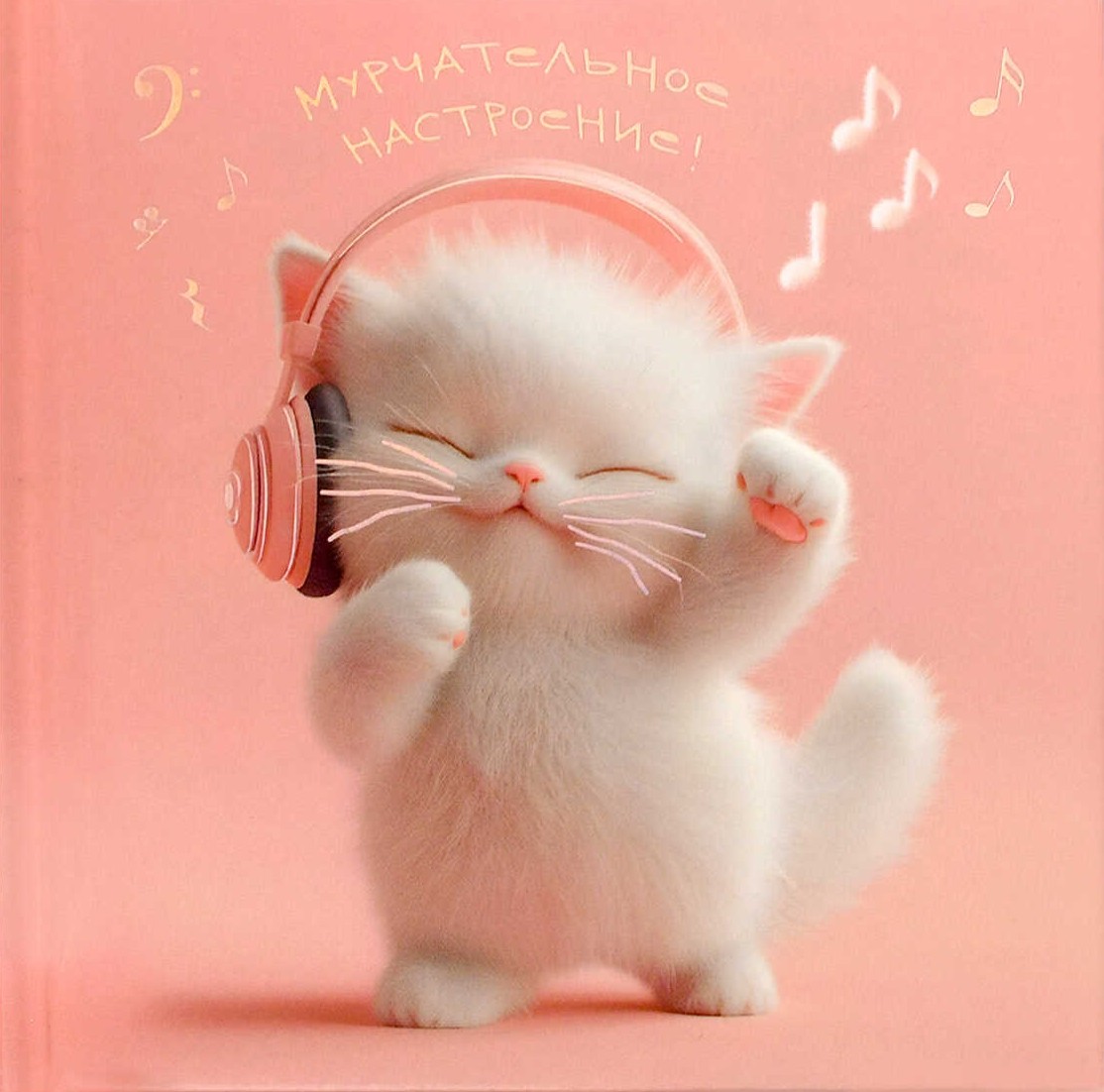Notepad - Kitten-Music Lover, 48 sheets, grid