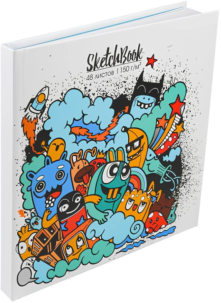 Skizzenbuch - Lustige Cartoonfiguren, 48 Blätter