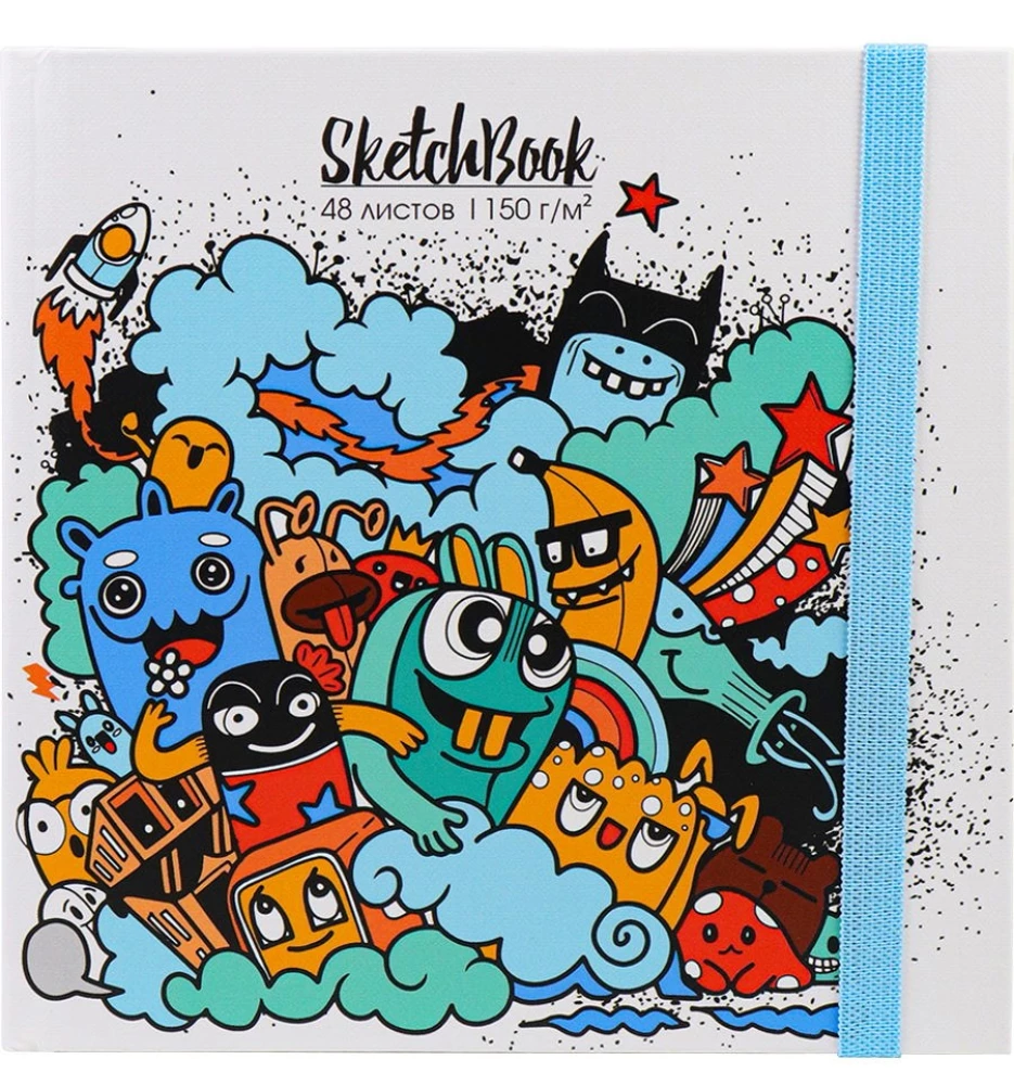Skizzenbuch - Lustige Cartoonfiguren, 48 Blätter