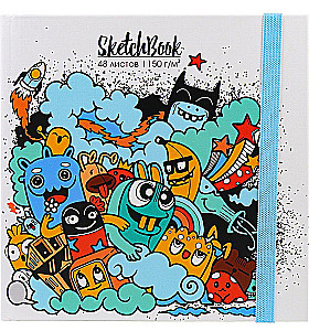 Skizzenbuch - Lustige Cartoonfiguren, 48 Blätter